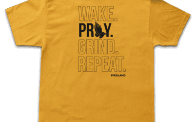 Wake + Pray + Grind Tee | Gold